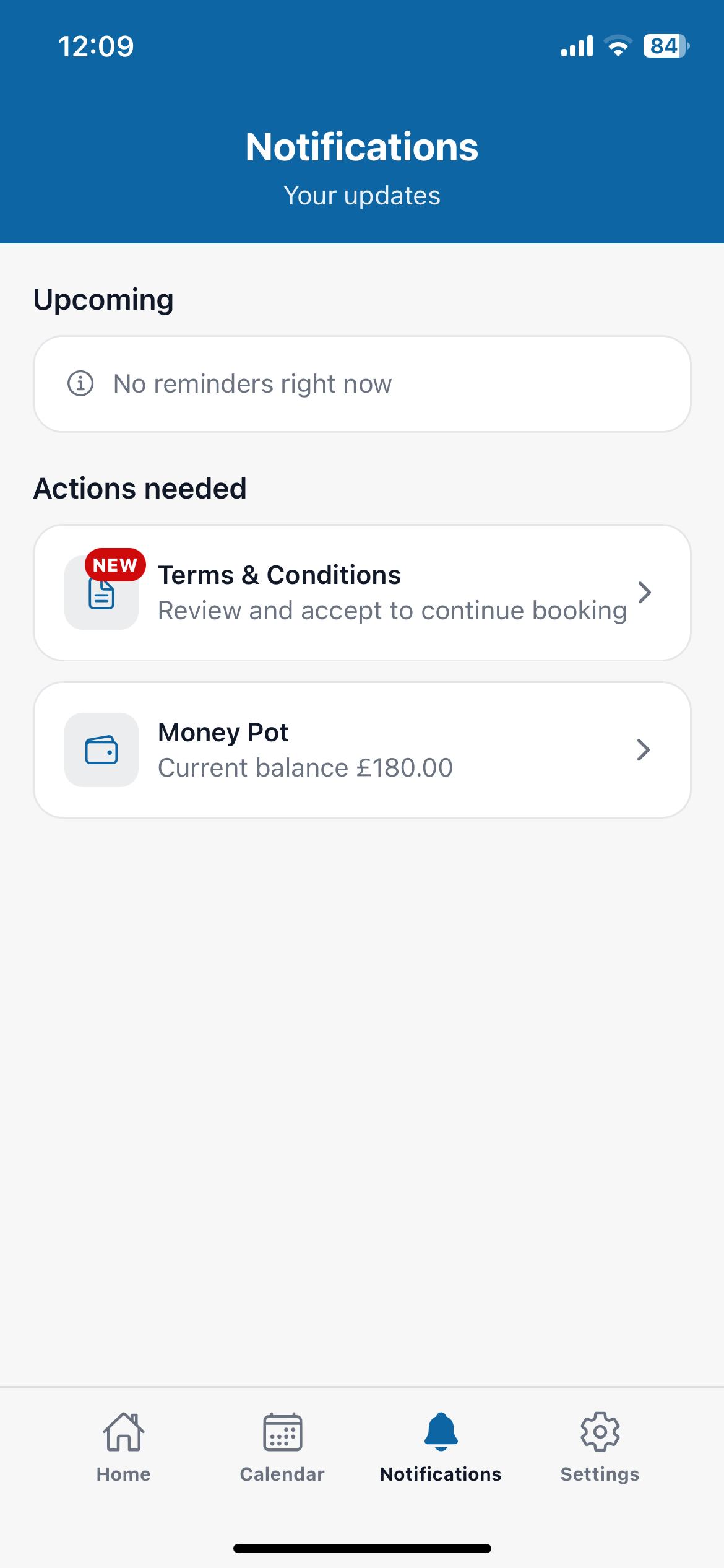 ExpertlyDriven student notifications screen